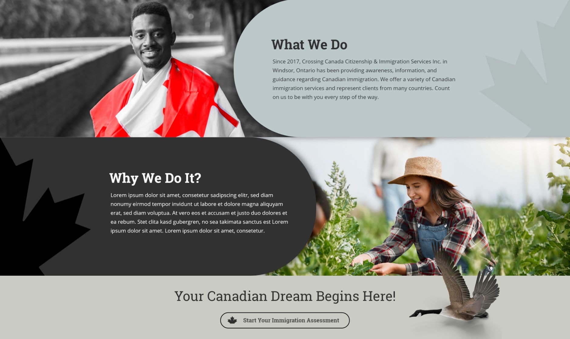 Crossing Canada Immigration - Homepage